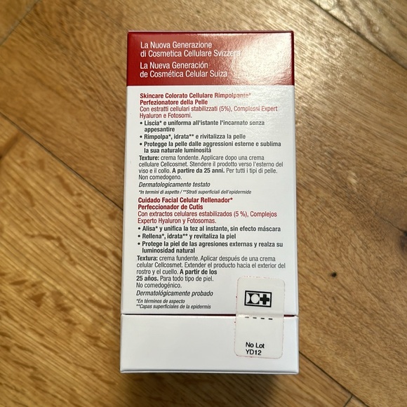 NEW Cellcosmet Plumping Cellular Tinted Skincare Cream in 00 Porcelain - Picture 3 of 5
